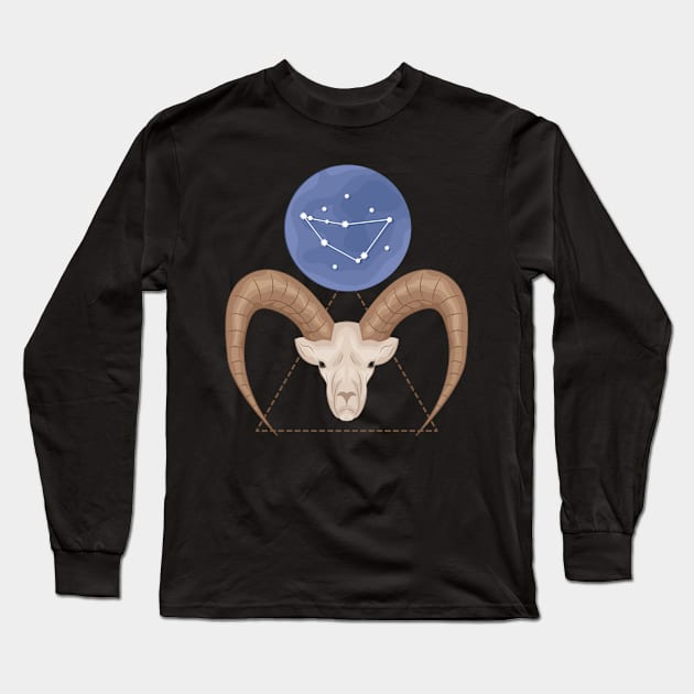 Capricorn Long Sleeve T-Shirt by ZulfaHusein